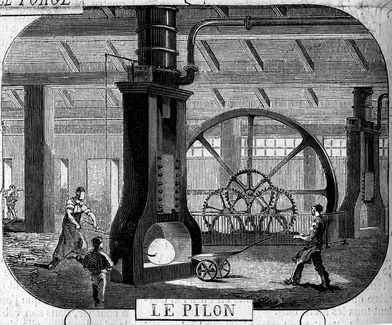 Forges de la Franche-Comté : le pilon. Usine de Fraisans, Jura (39) - Emile Bourdelin