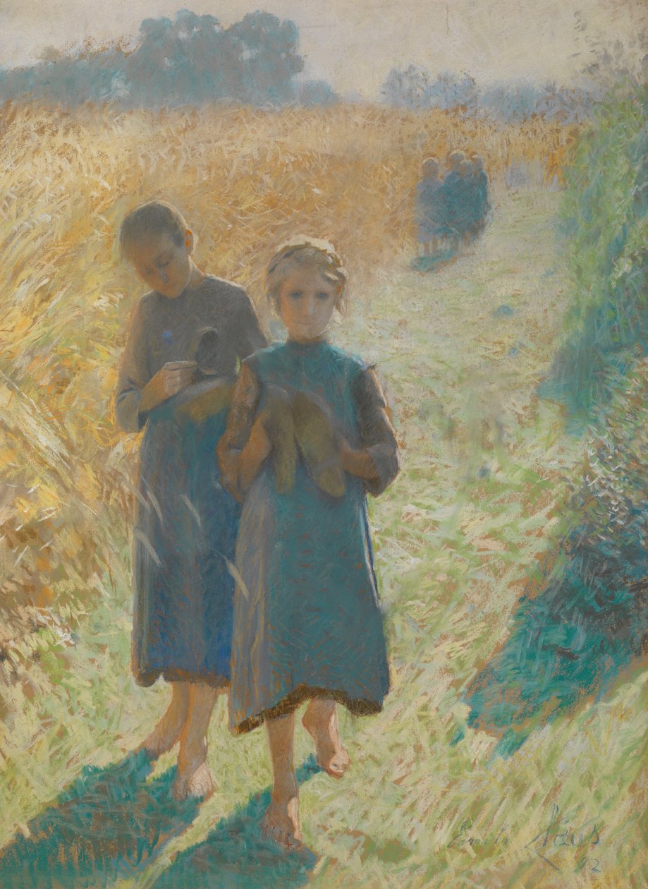 Jeunes filles dans le champ - Emile Claus