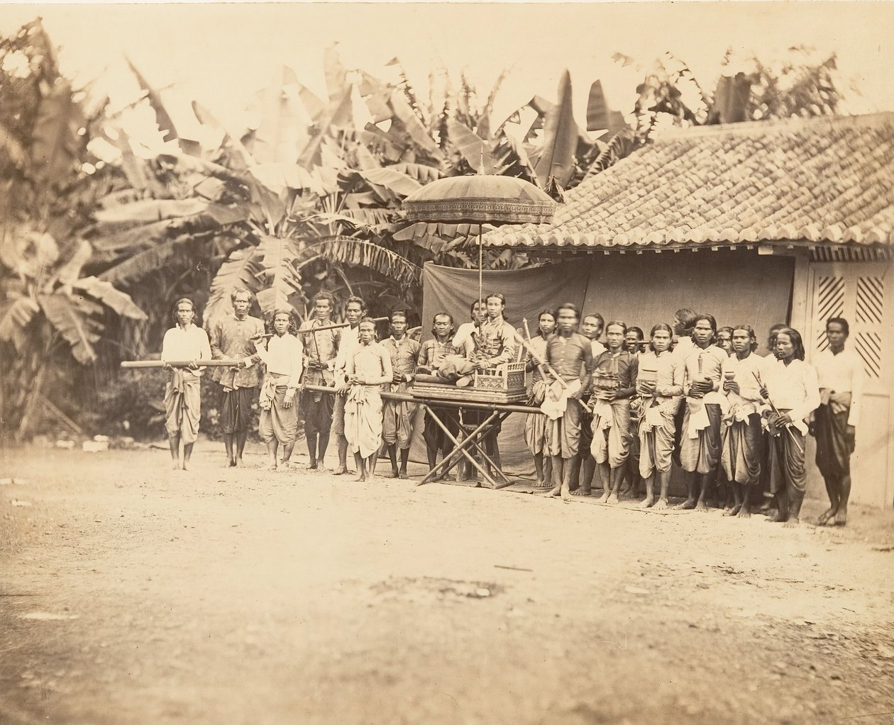 Prince cambodgien et son cortège, 1866 - Emile Gsell