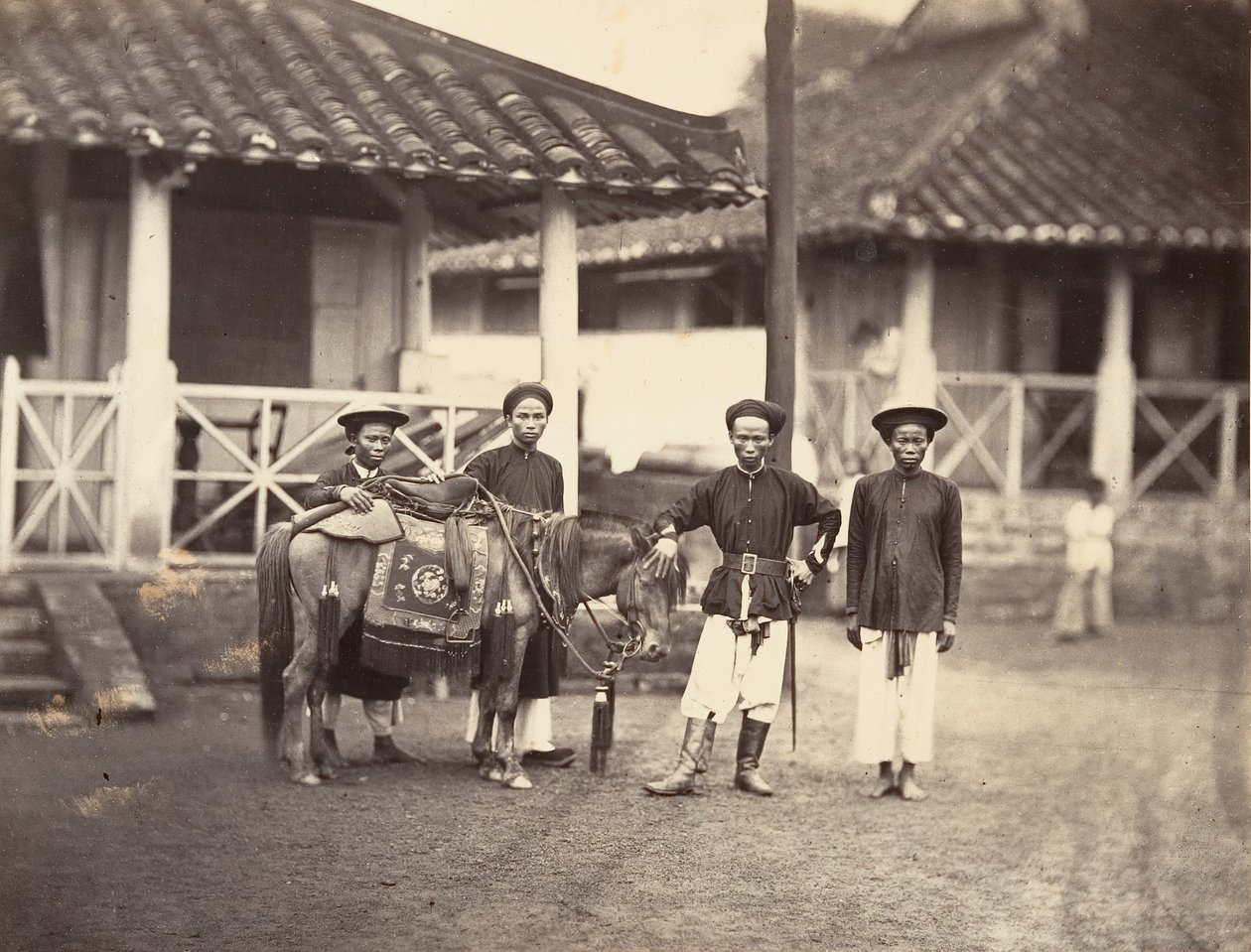 Riche Annamite montant à cheval, Cochinchine - Emile Gsell