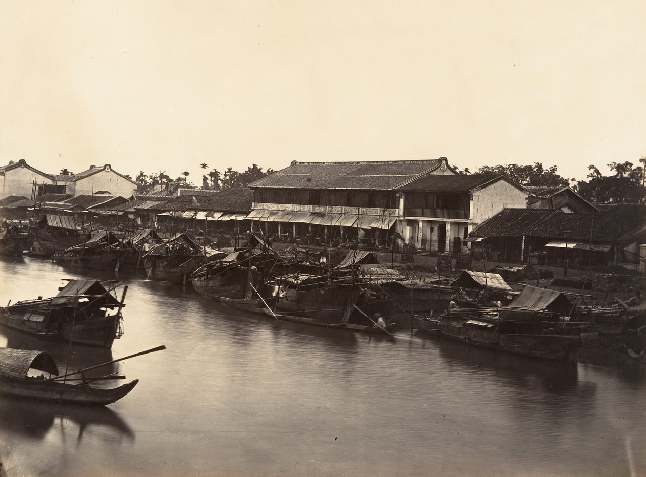 Vue de la Ville Chinoise Cholen Feuille No. 3, Saïgon, Cochinchine, 1866 - Emile Gsell