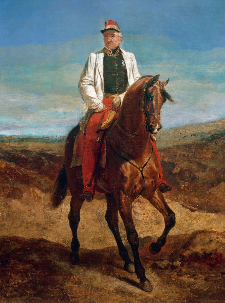 Portrait equestre de Thomas Robert Bugeaud de la Piconnerie (1784-1849), duc d