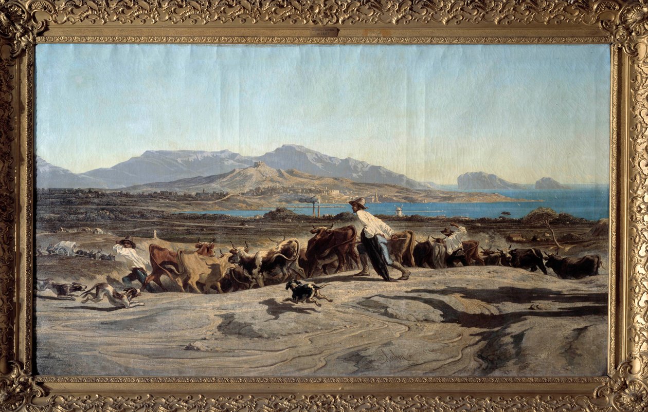 Vue de Marseille prise des Aygalades, une promenade de jour - Emile Loubon