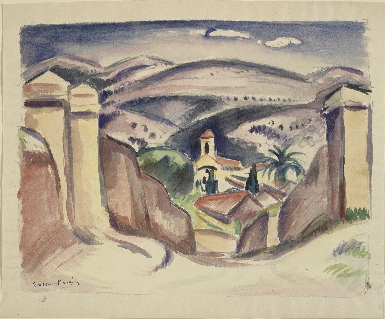 Entrée de Cassis, également appelée le clocher de Cassis - Emile Othon Friesz
