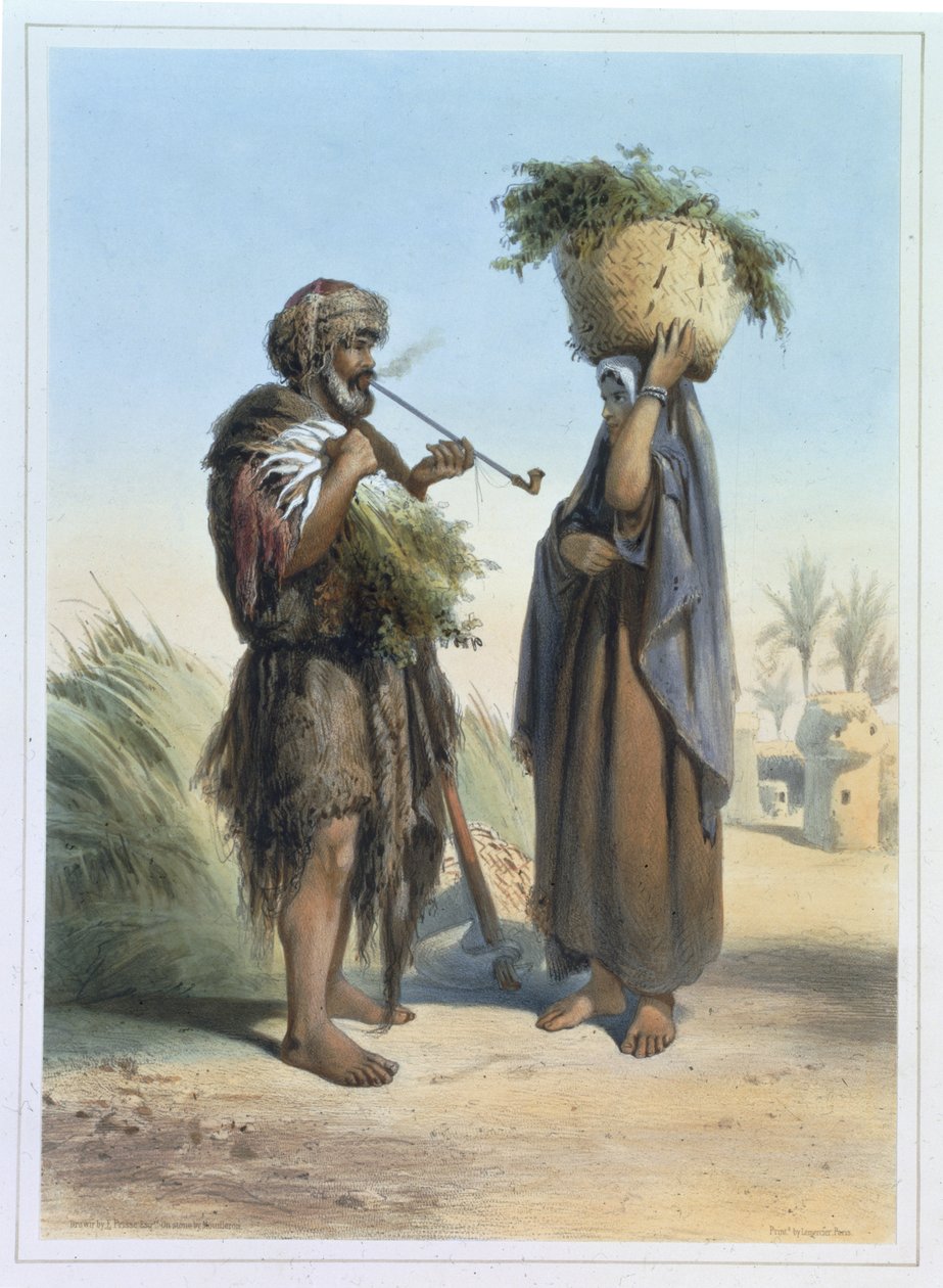 Homme et femme fellah, illustration de 