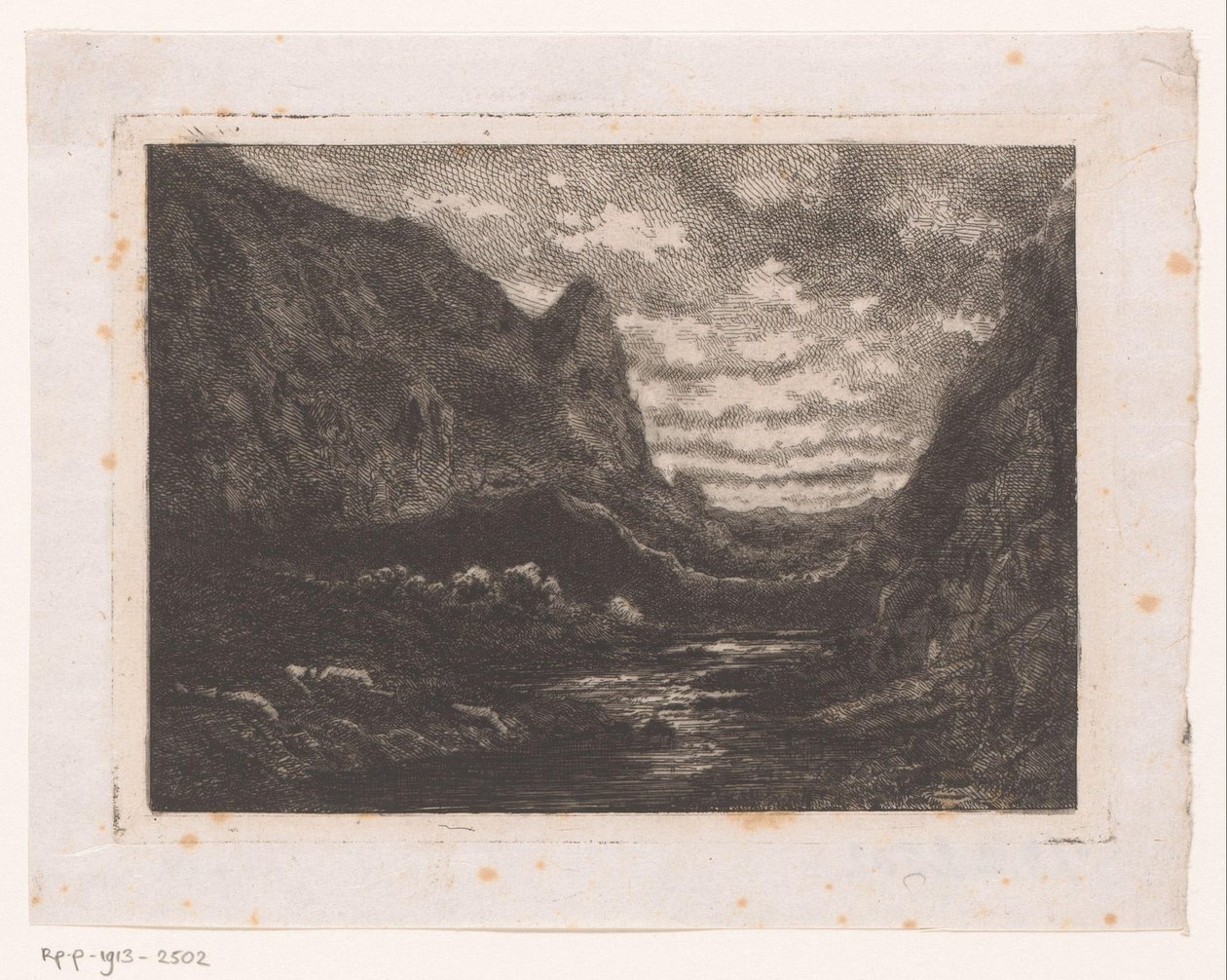 Lac de montagne - Emile Puttaert (attributed to)