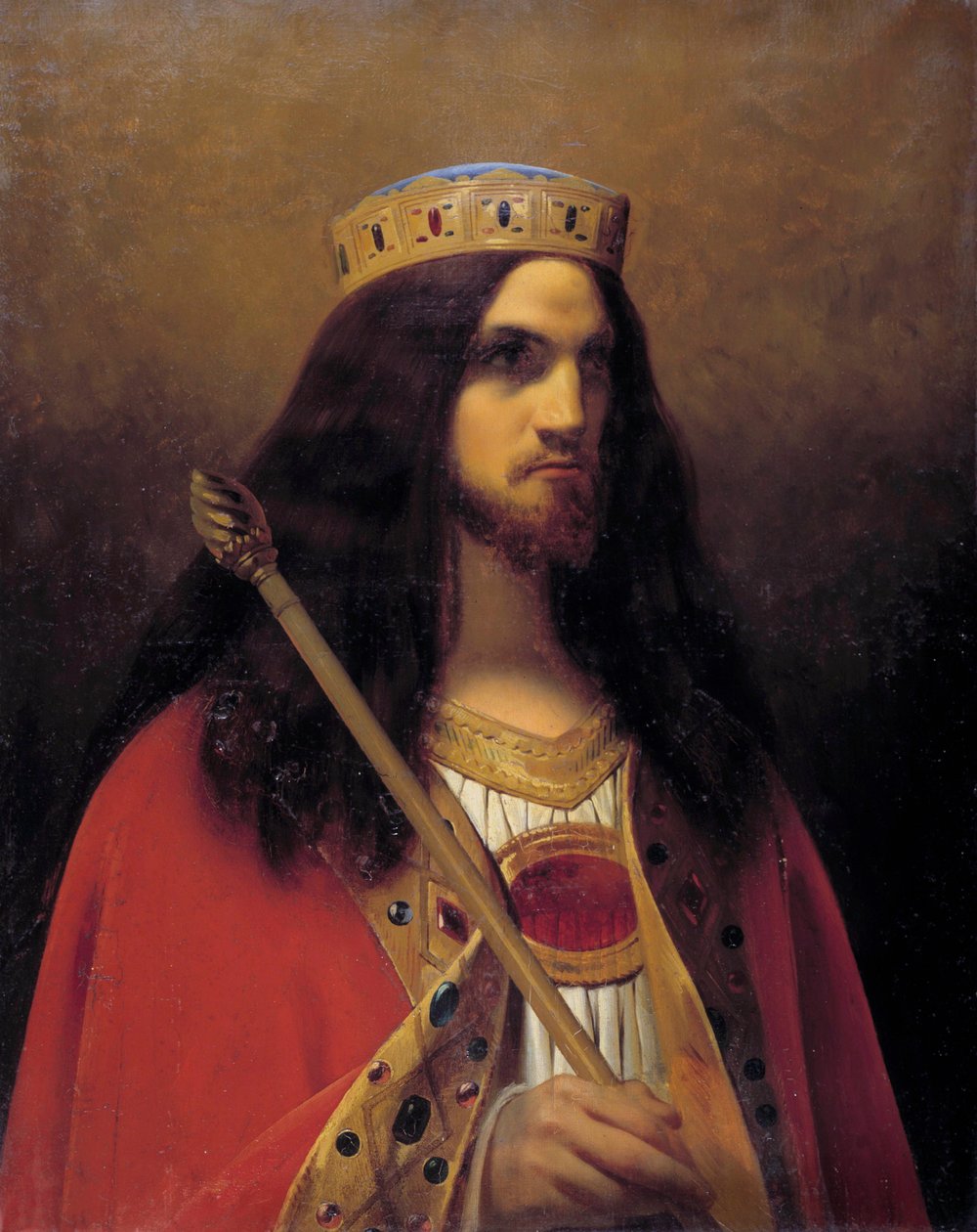 Portrait de Childéric III, roi de Neustrie, Austrasie, Bourgogne et des Francs - Emile Signol