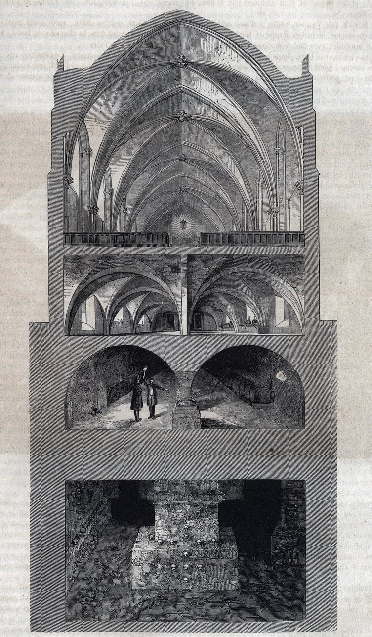 Coupe transversale du lycée Napoléon à Paris (aujourd