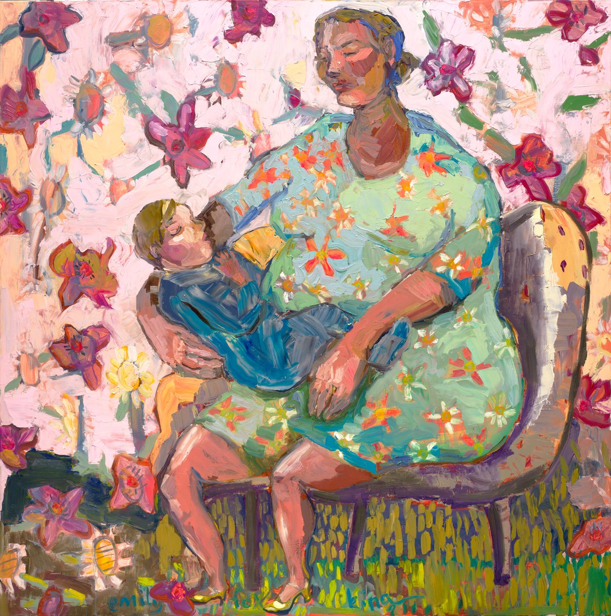 Nous sommes donnés, 2021 (huile sur toile) - Emily Fox King