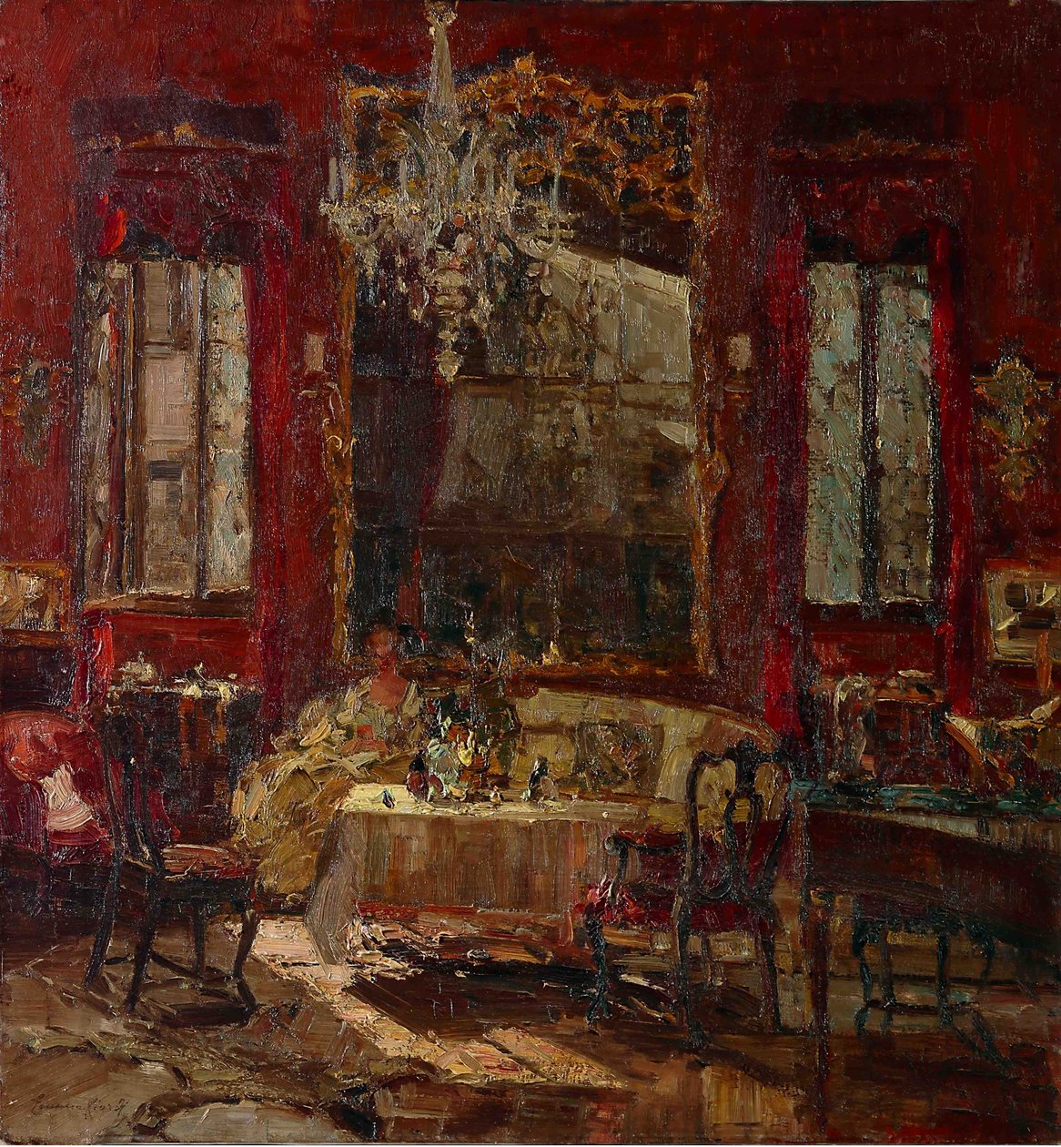Salle rouge, vers 1922 - Emma Ciardi
