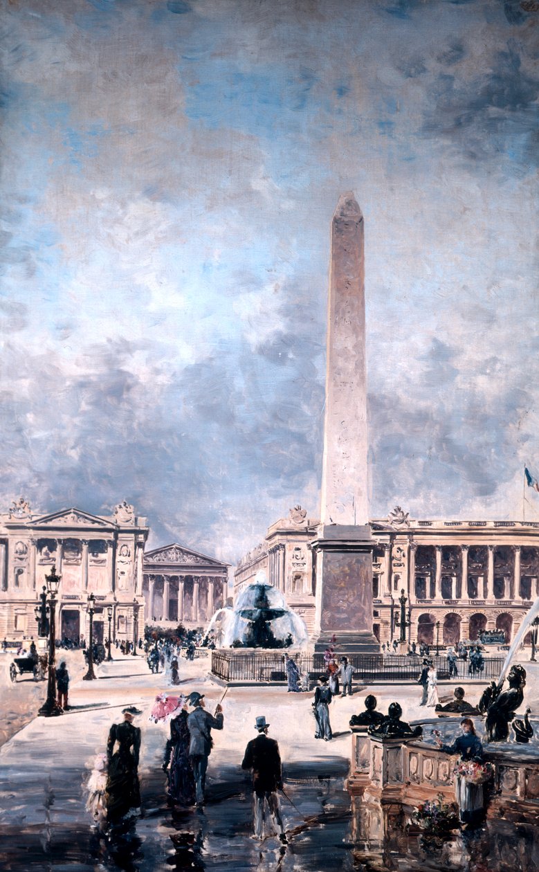 Obélisque de Louxor et la Place de la Concorde, 1891 - Emmanuel Lansyer