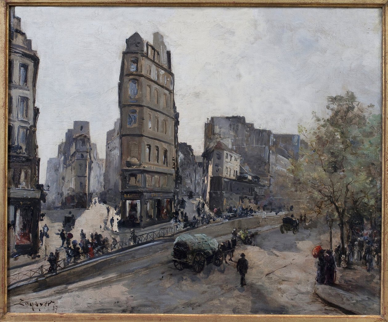 Rue de la Lune, Beauregard et de Cléry, vues du Boulevard Saint Denis à Paris - Emmanuel Lansyer