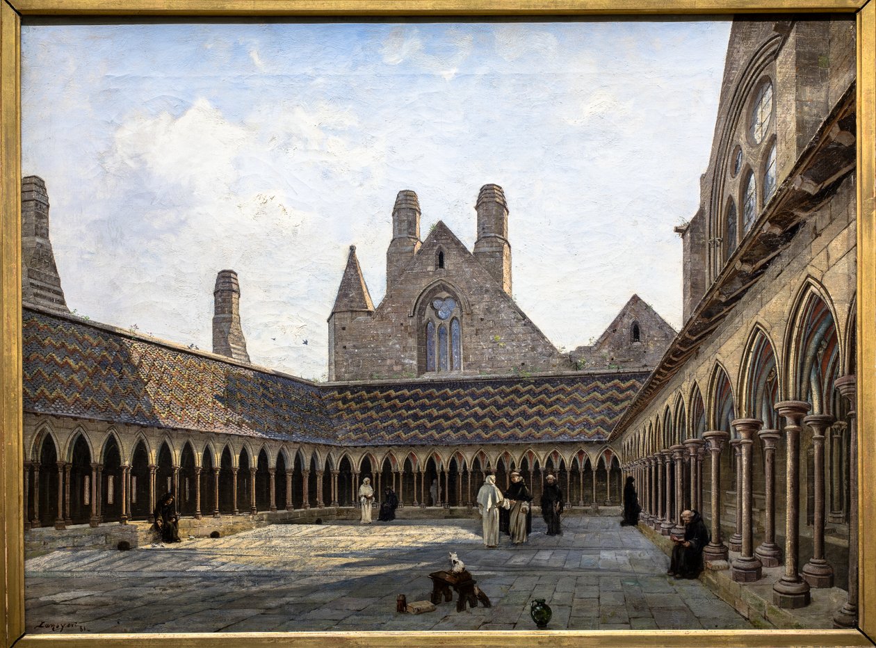 Le cloître du Mont Saint-Michel - Emmanuel Lansyer