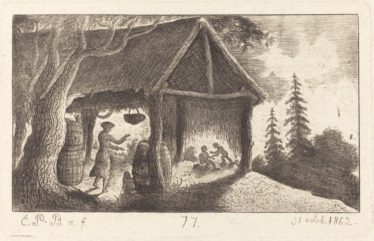 La cabane avec des enfants qui se battent - Emmanuel Phélippes Beaulieu