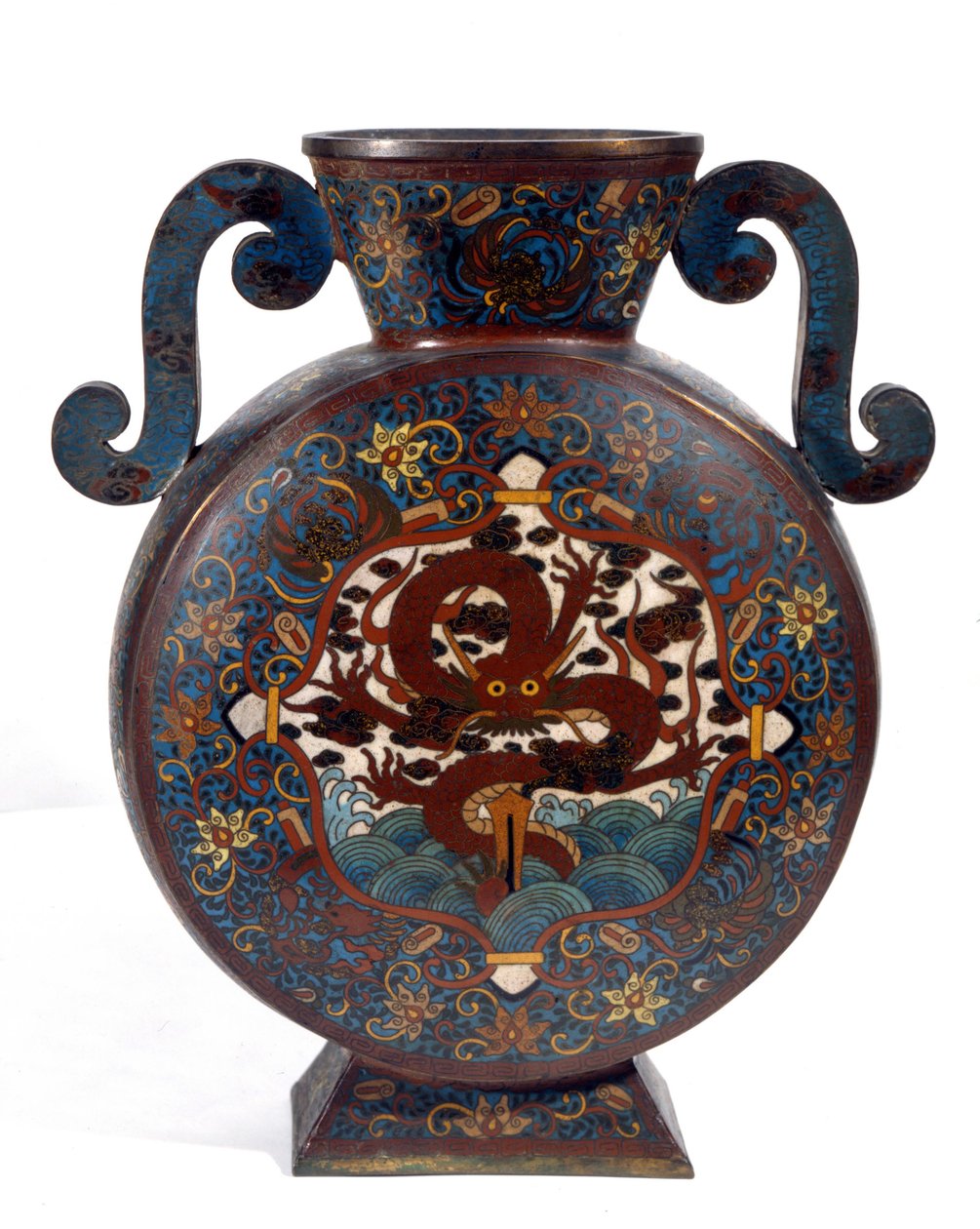 Vase chinois en émail cloisonné, période Manchou - Empress Cixi Manchu Chinese
