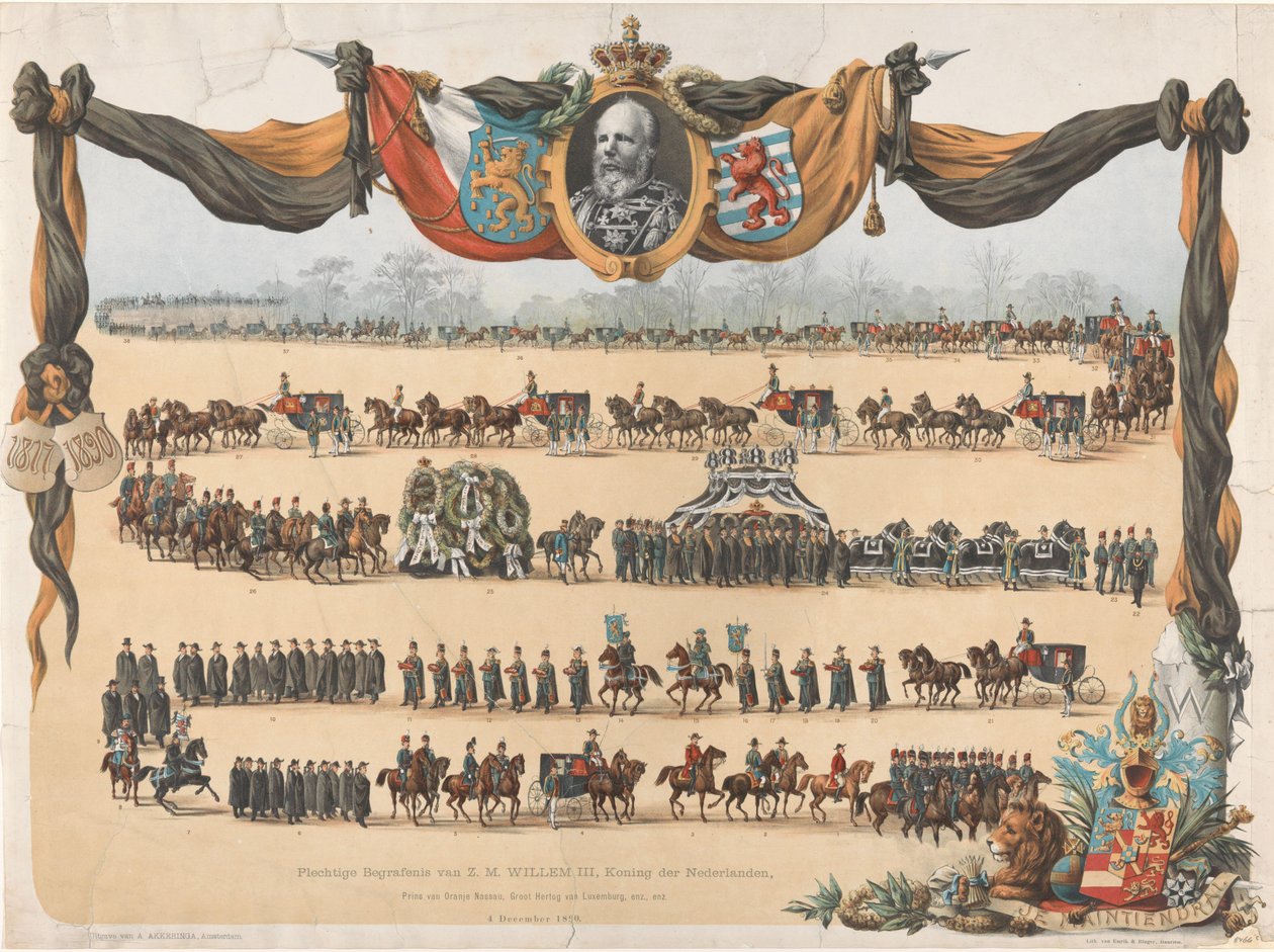 Funérailles solennelles de S.M. Guillaume III, roi des Pays-Bas (...) 4 décembre 1890 - Emrik and Binger