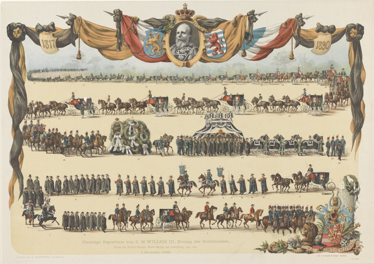 Funérailles solennelles de S.M. Guillaume III, roi des Pays-Bas - Emrik and Binger