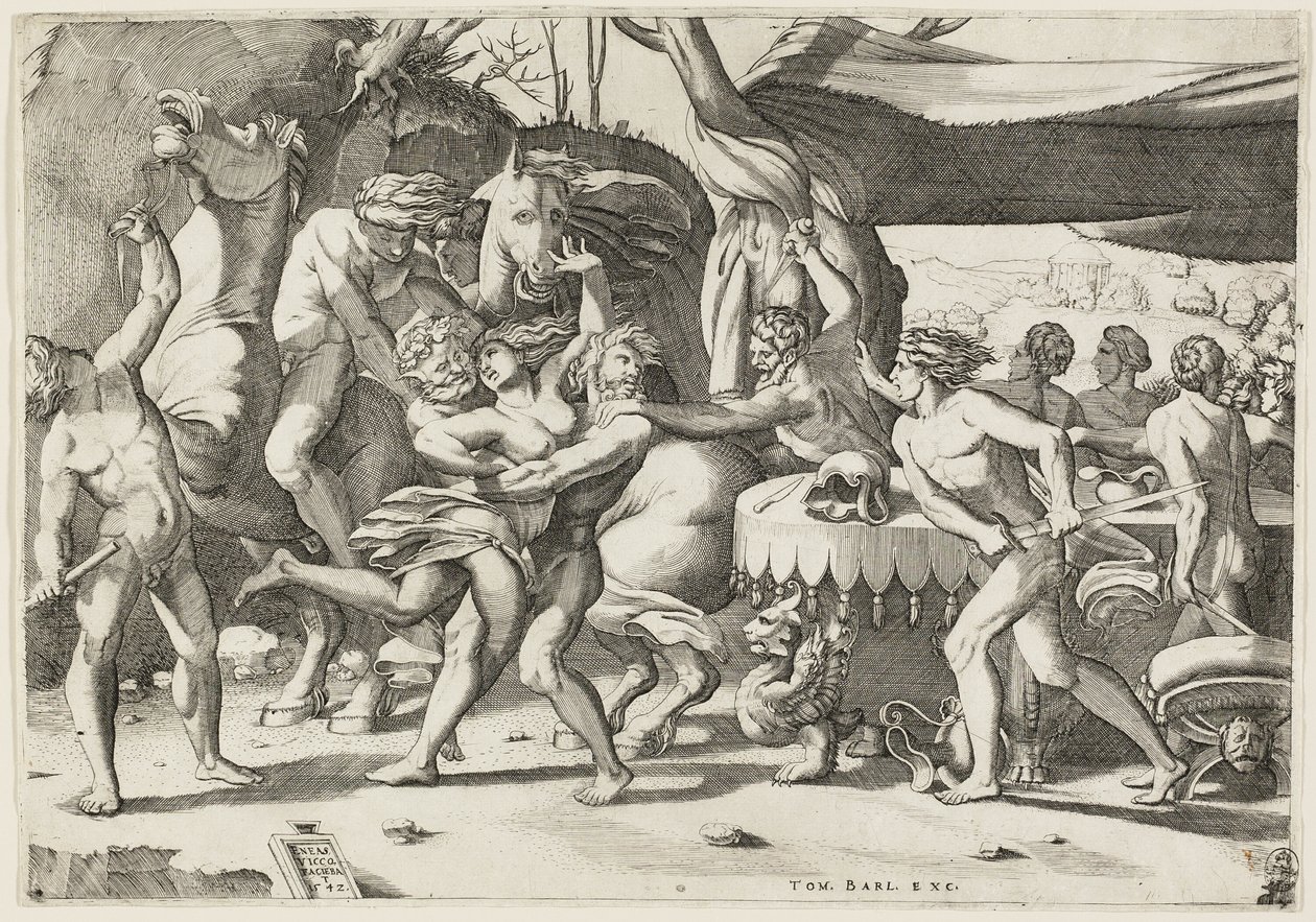 Combat des Lapithes et des Centaures - Enea Vico