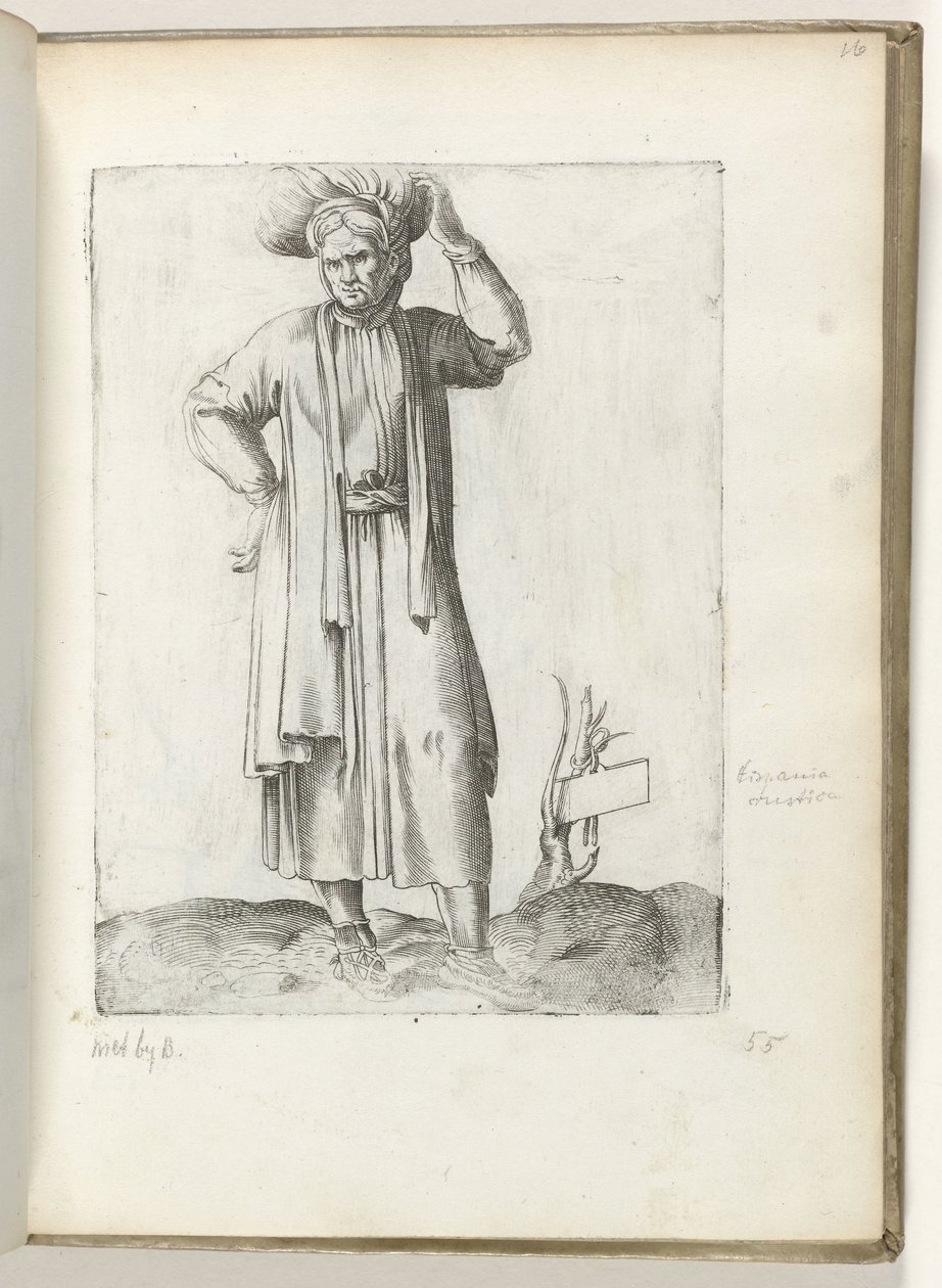 Paysans espagnols vers 1550 (Diversarum gentium nostrae aetatis habitus) - Enea Vico