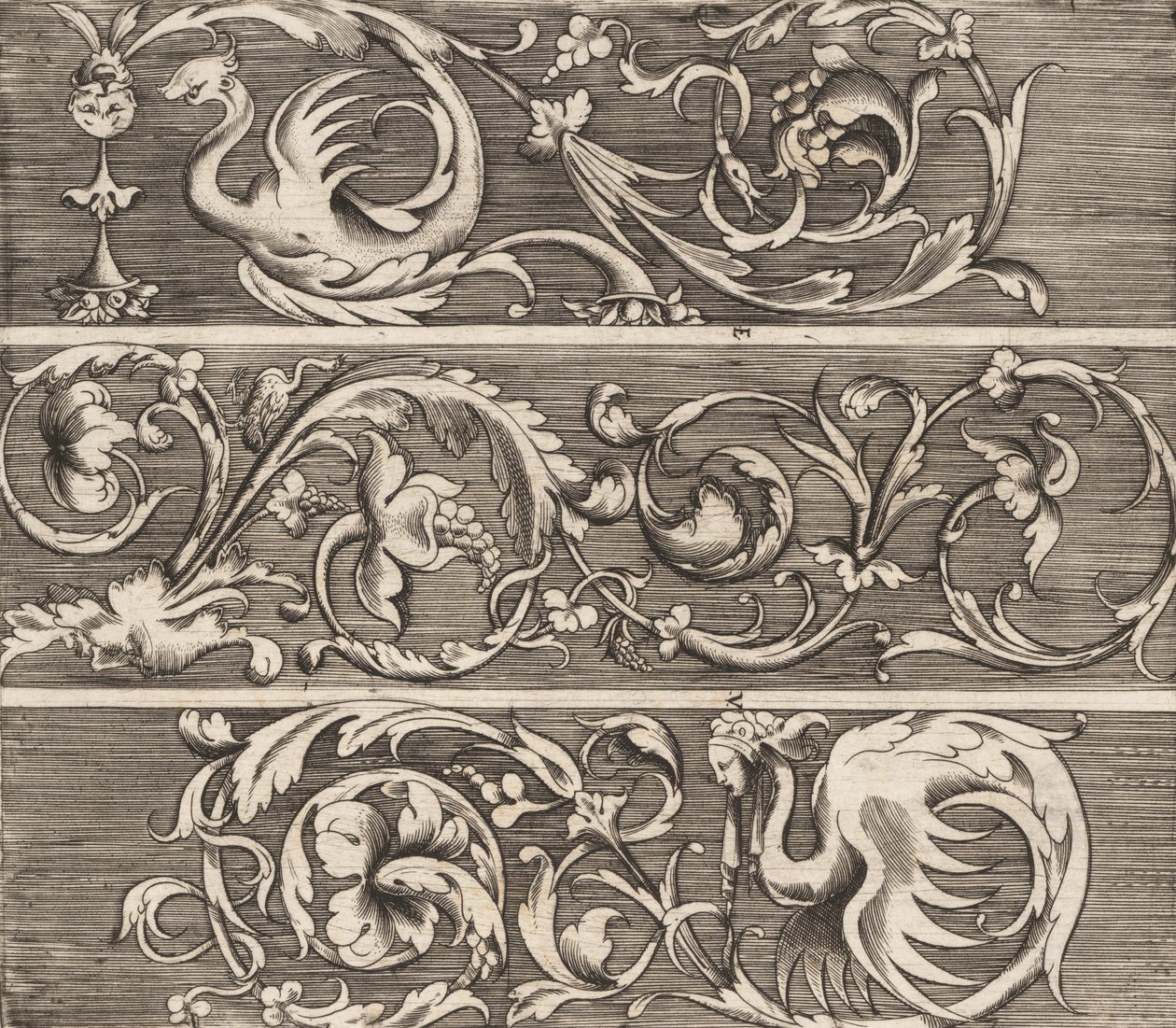 Trois frises avec feuillage ornemental, ca. 1541-43 - Enea Vico