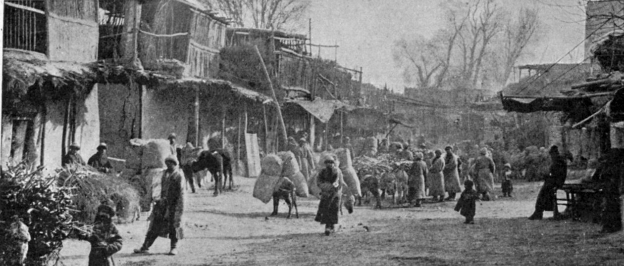 Une scène dans les rues de Yarkand, illustration de The King, 25 mai 1901 - English Photographer