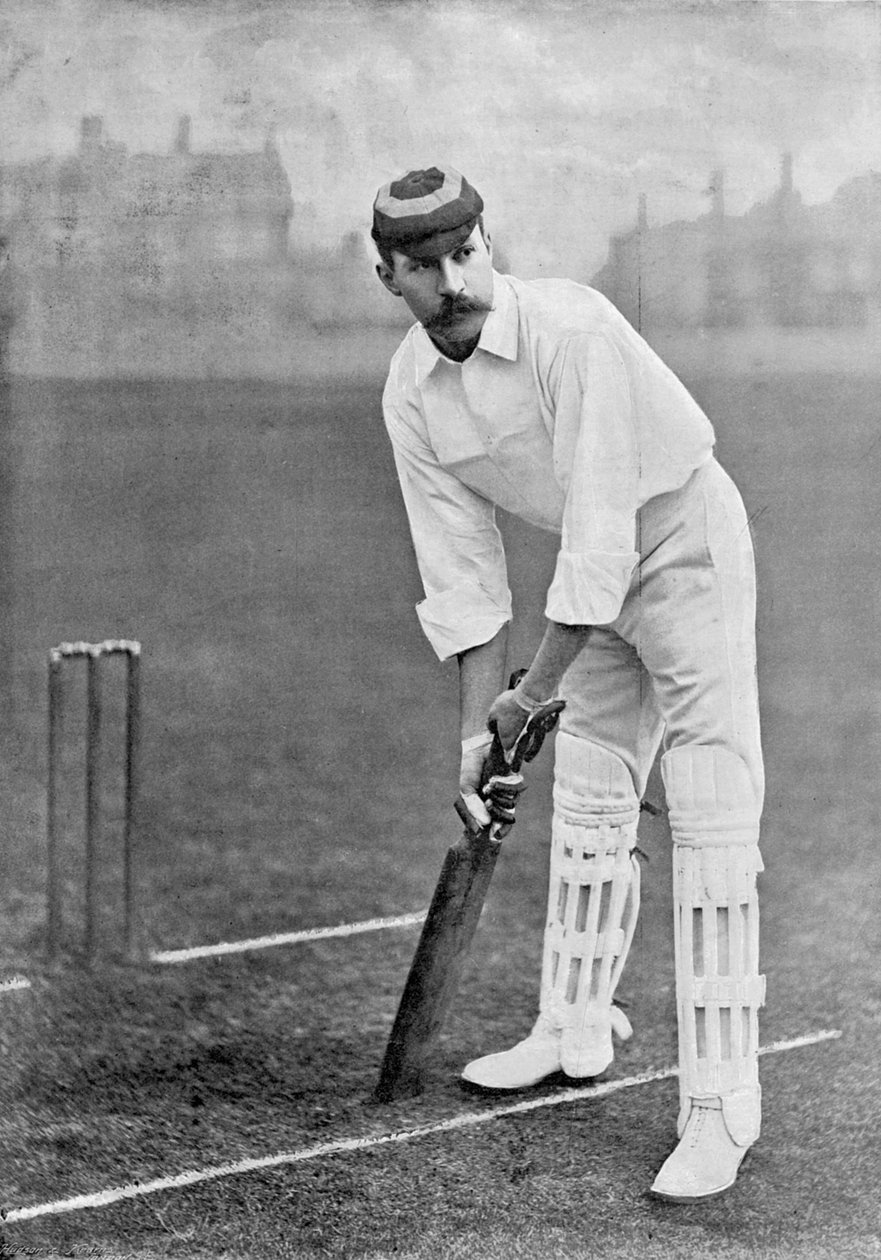 A.E. Stoddart, de Famous Cricketers and Cricket Grounds, publié par Hudson and Kearns, 1895 - English Photographer