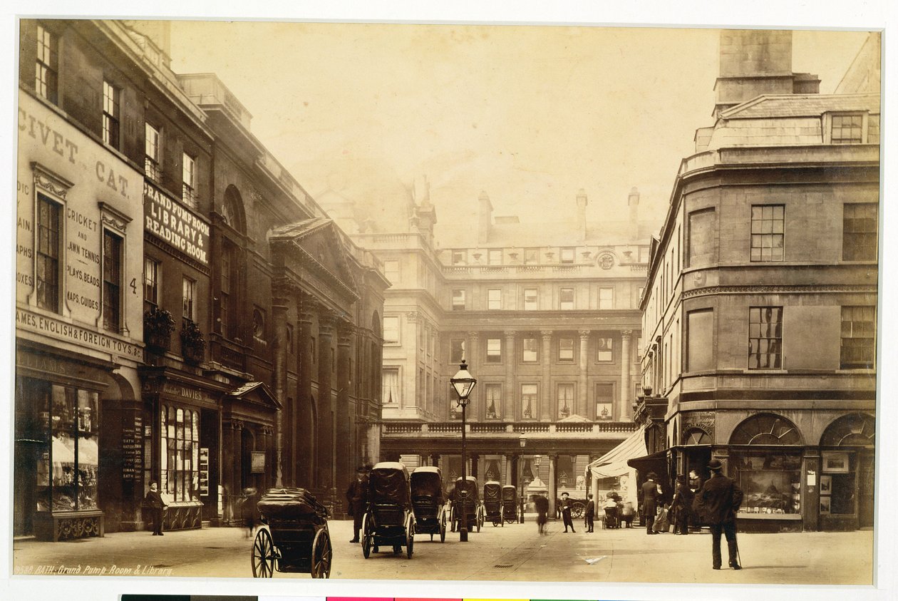 Abbey Square et Pump Rooms, Bath, vers 1880 - English Photographer