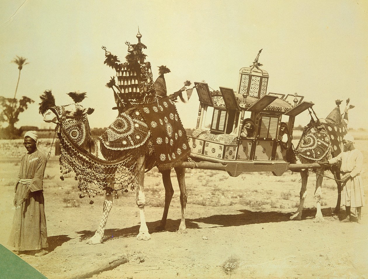 Palanquin nuptial, Le Caire, Égypte, c.1878 - English Photographer