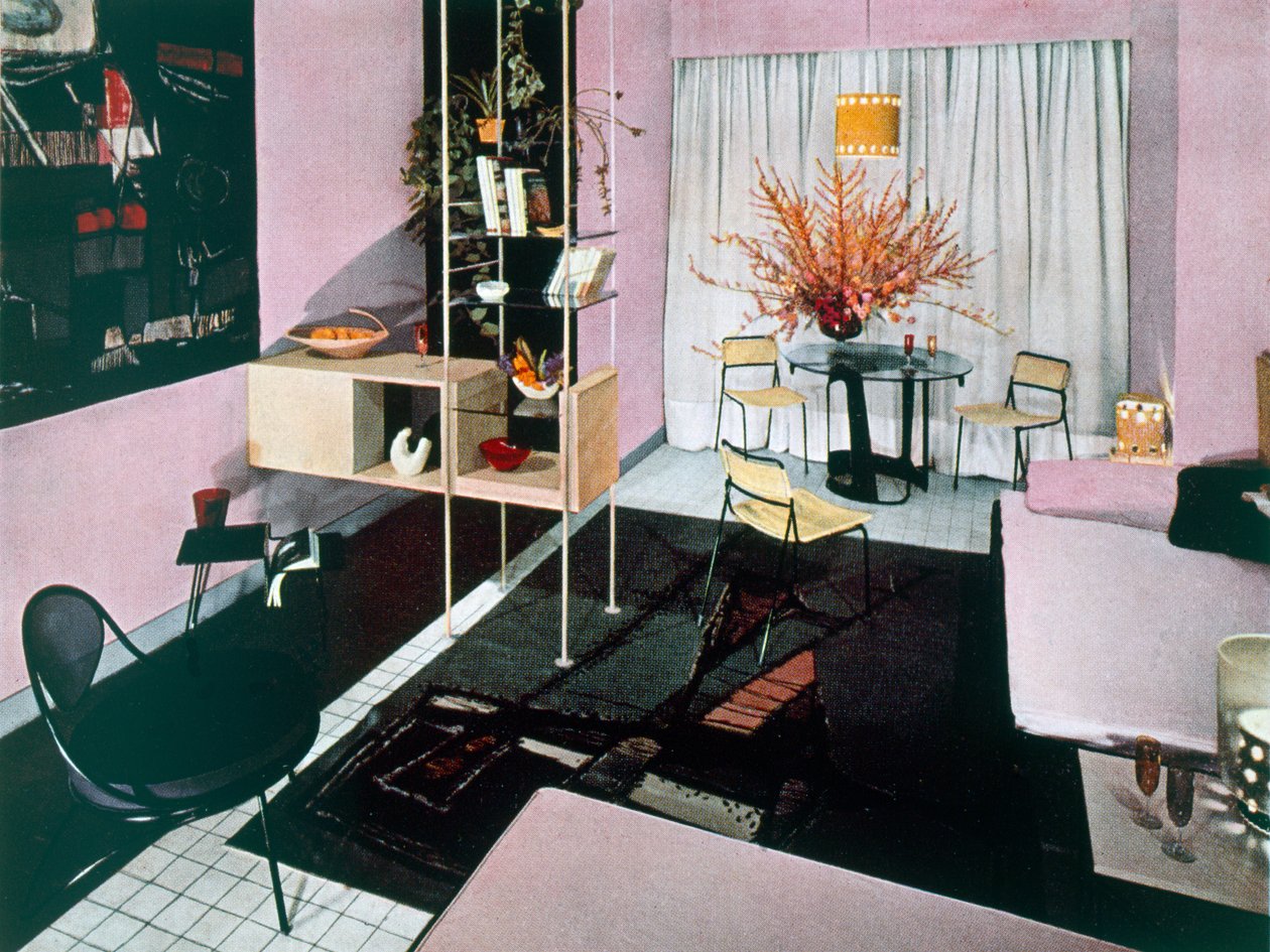 Exemple de salon-salle à manger, années 1950 - English Photographer