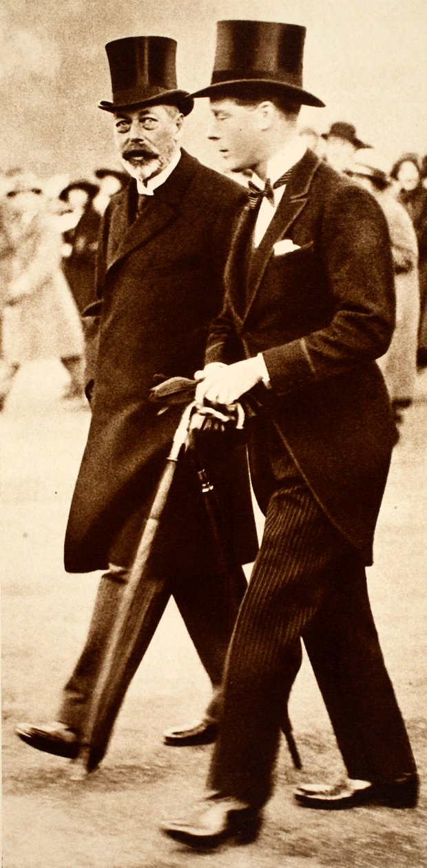 Père et fils - le roi George et le prince Edward, fin des années 1920 - English Photographer