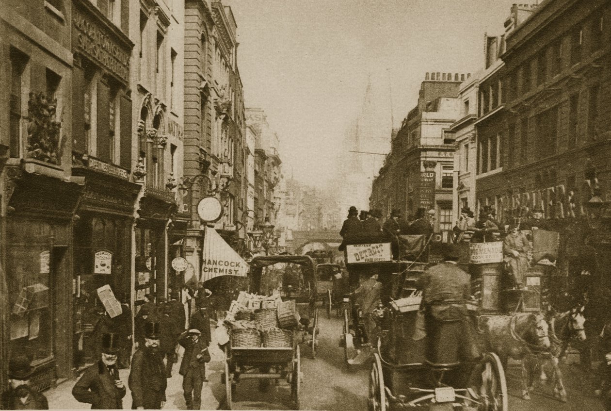 Fleet Street en 1880 - English Photographer