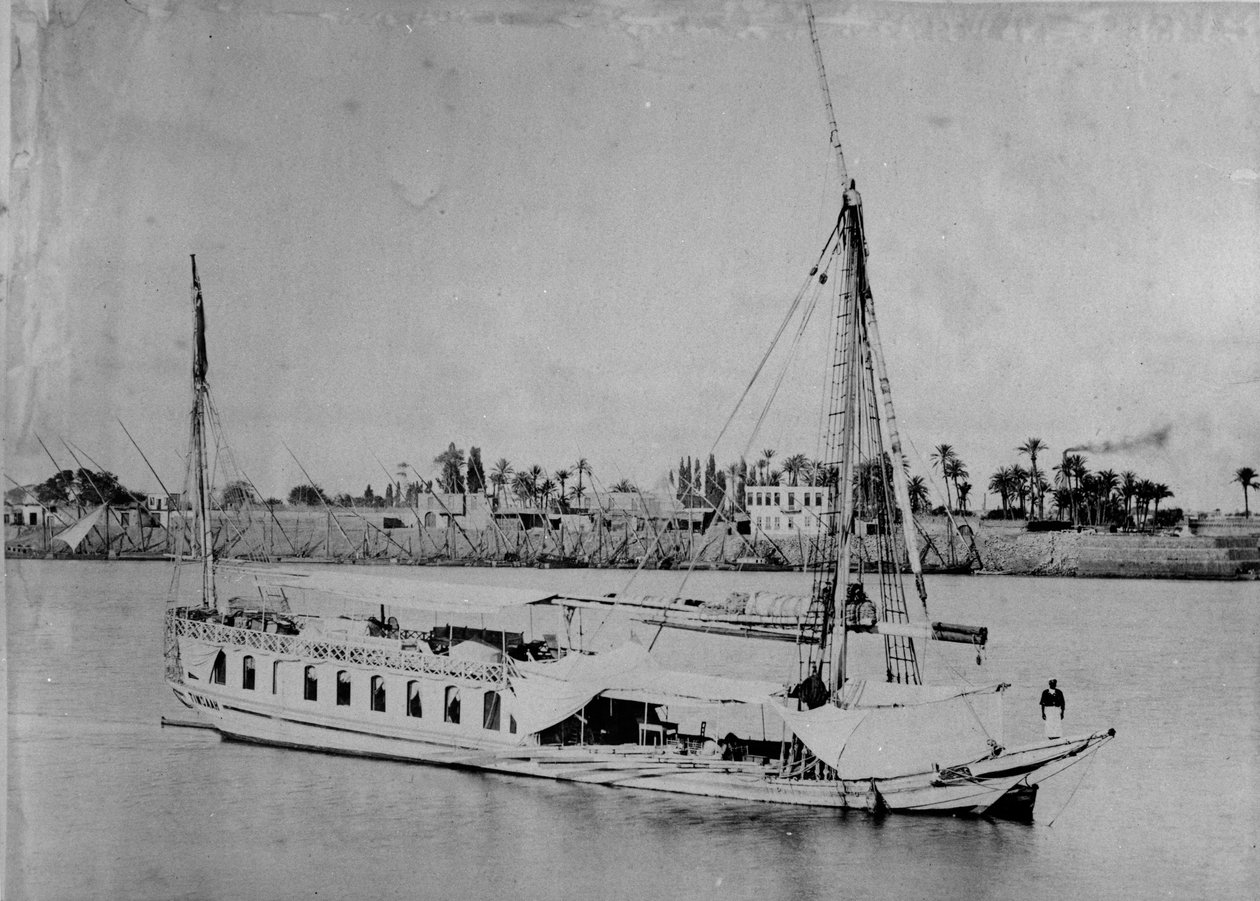 Bateau sur le Nil, vers 1880-83 - English Photographer