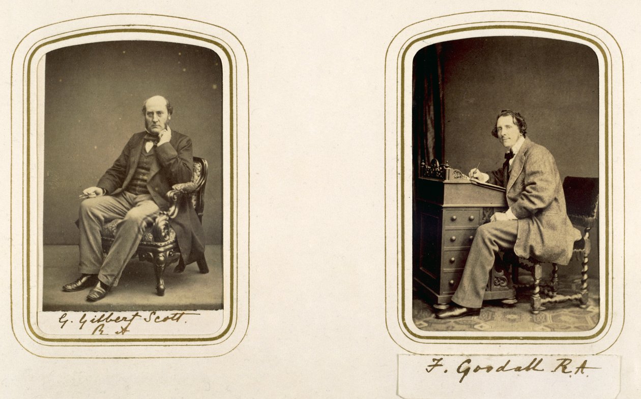 Portraits de George Gilbert Scott et Frederick Goodall (photo sépia) - English Photographer