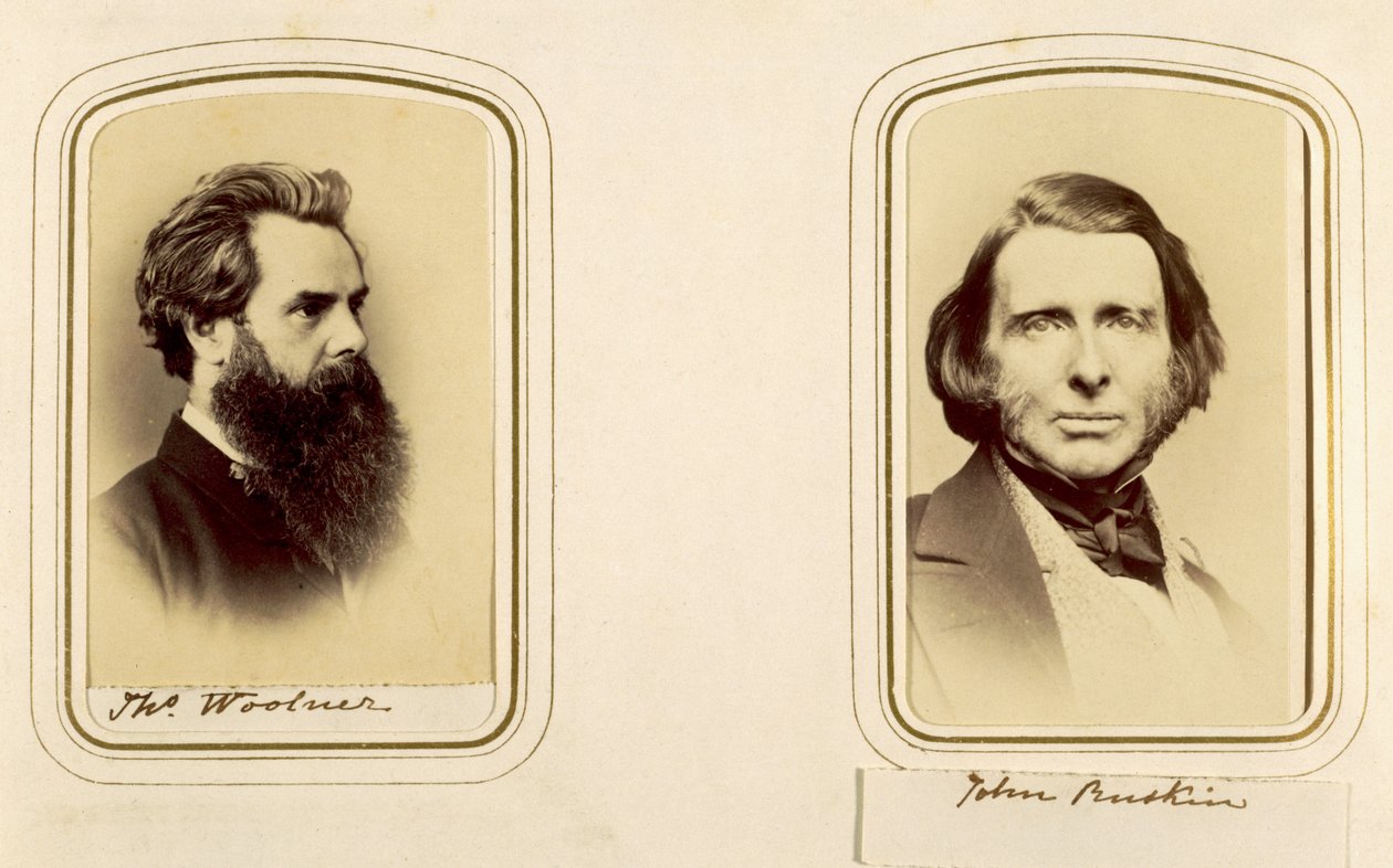 Portraits de Thomas Woolner et John Ruskin (photo sépia) - English Photographer