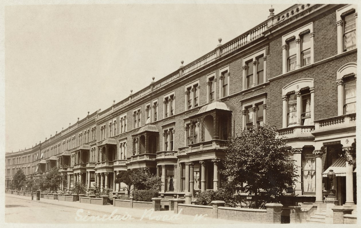 Carte postale représentant Sinclair Road à l