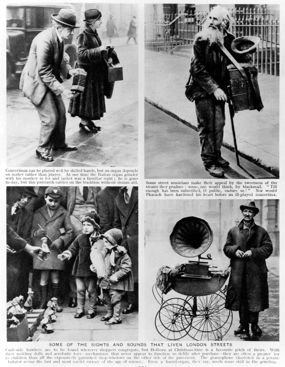 Quelques-unes des vues qui animent les rues de Londres, illustrations de 