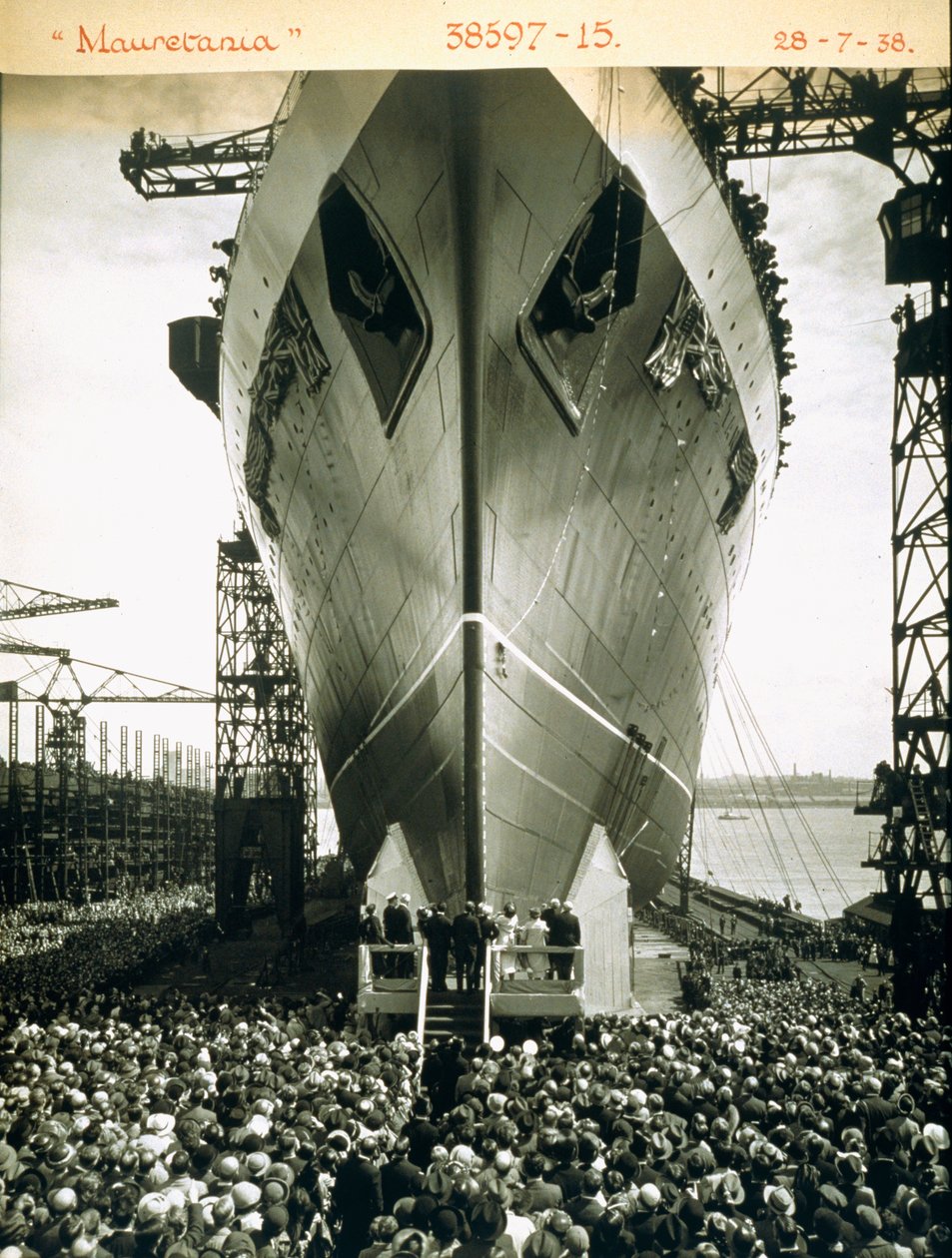 Le lancement du RMS Mauretania, 28 juillet 1938 - English Photographer