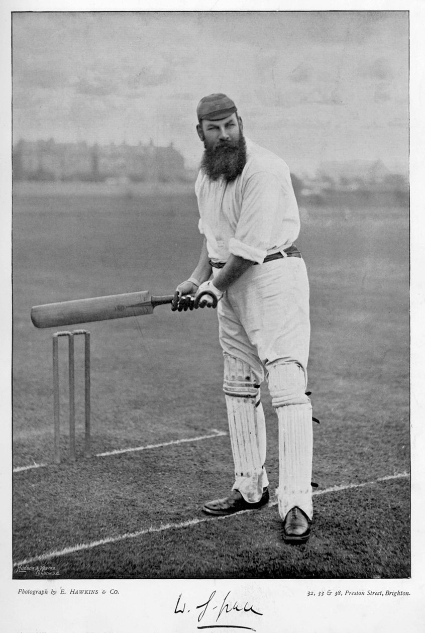 W.G. Grace, de Famous Cricketers and Cricket Grounds, publié par Hudson and Kearns, 1895 - English Photographer