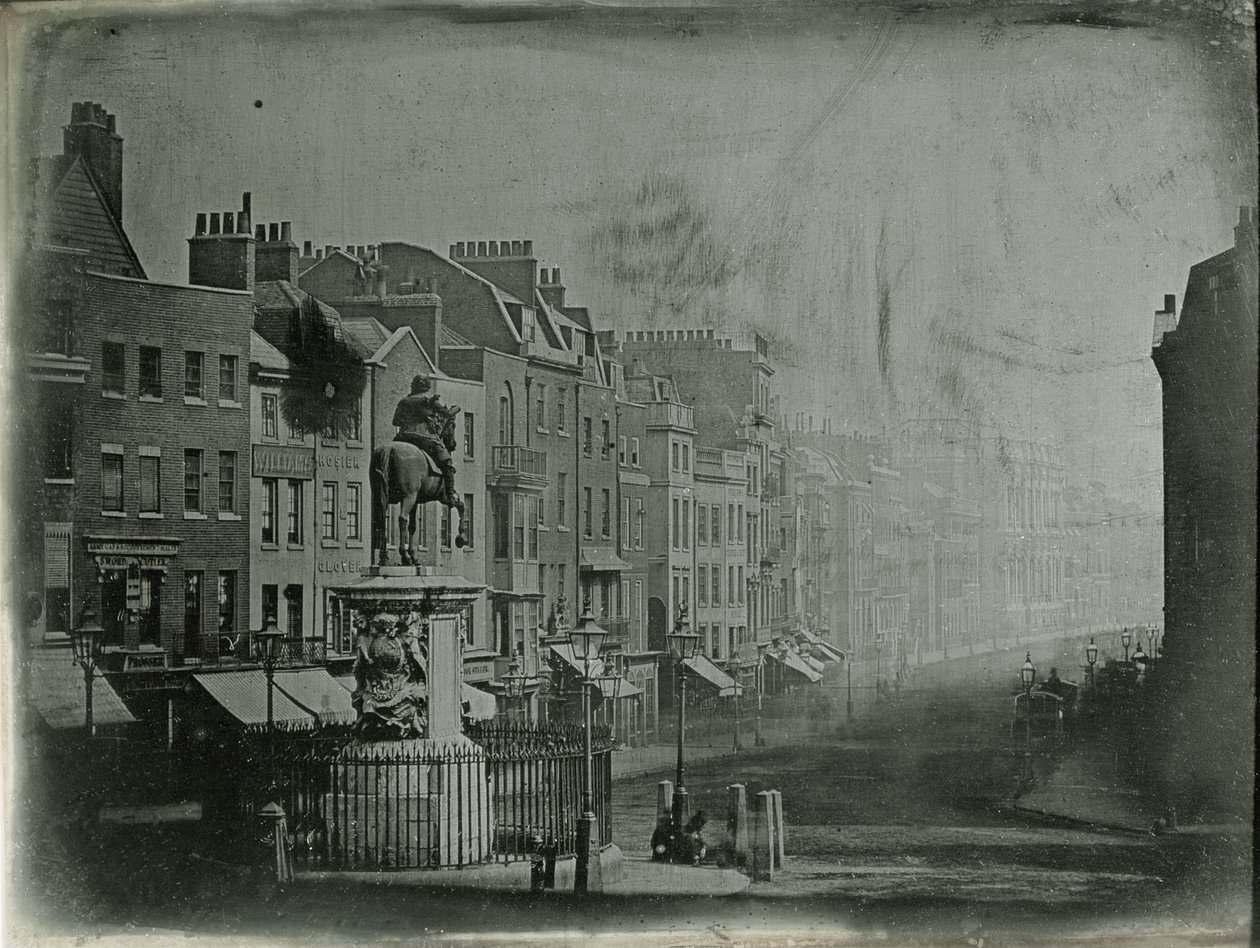Whitehall et la statue du roi Charles Ier (1600-49), Londres, vers 1852 - English Photographer