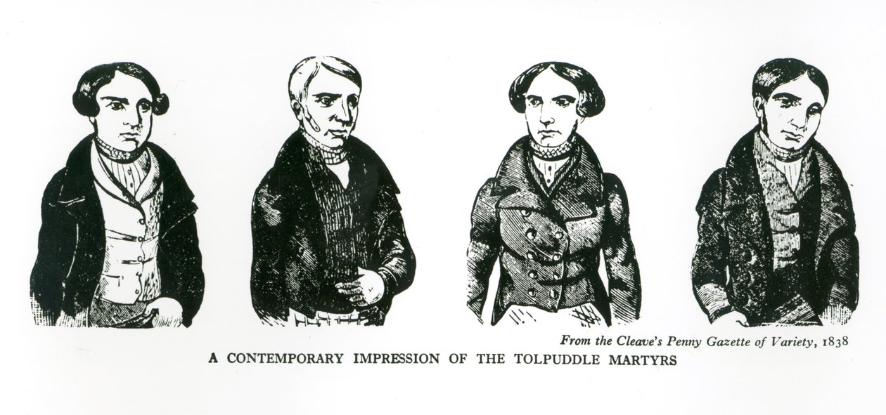 Une impression contemporaine des martyrs de Tolpuddle, de Cleave