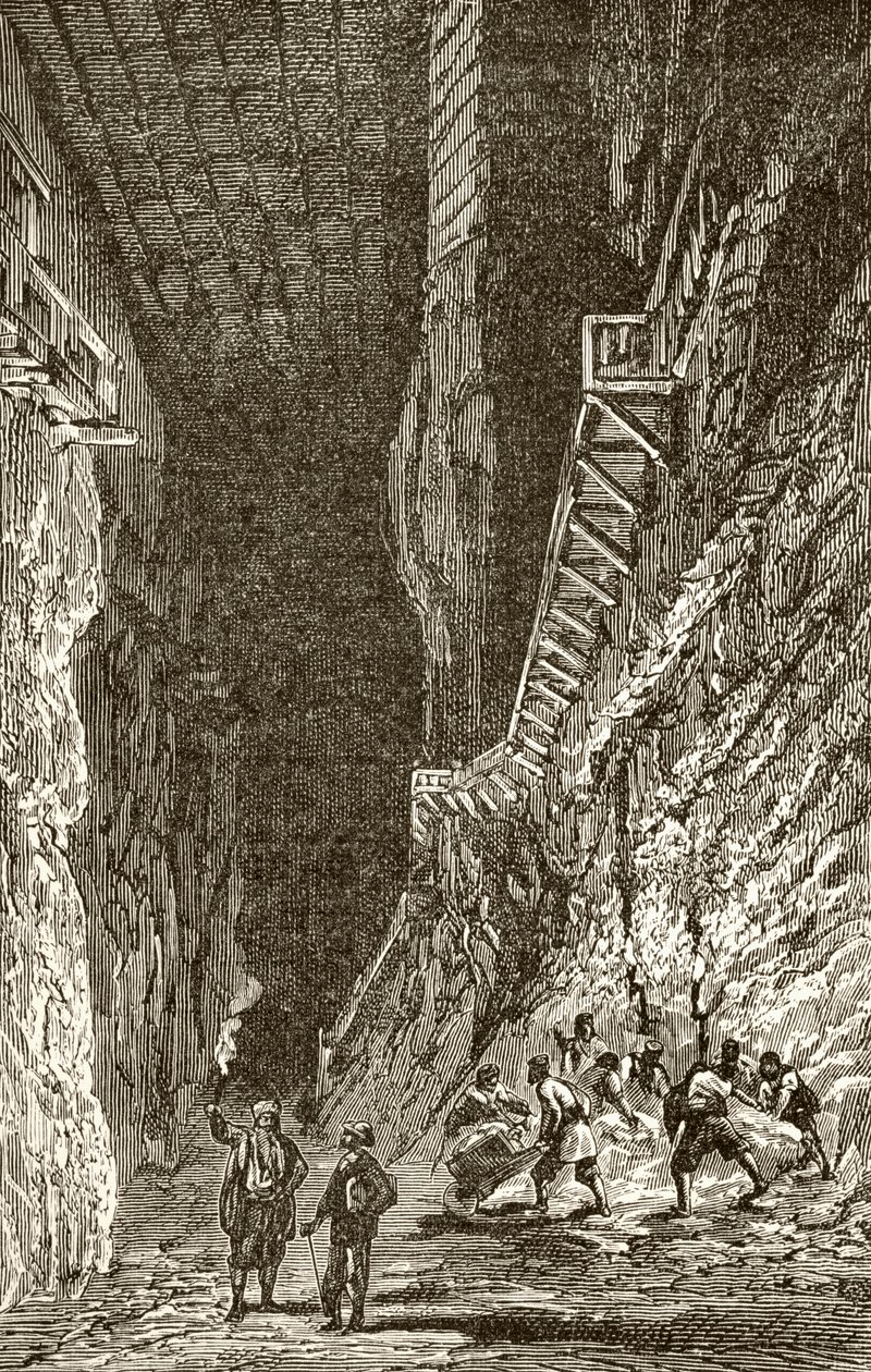 Une mine de sel européenne au XIXe siècle - English School