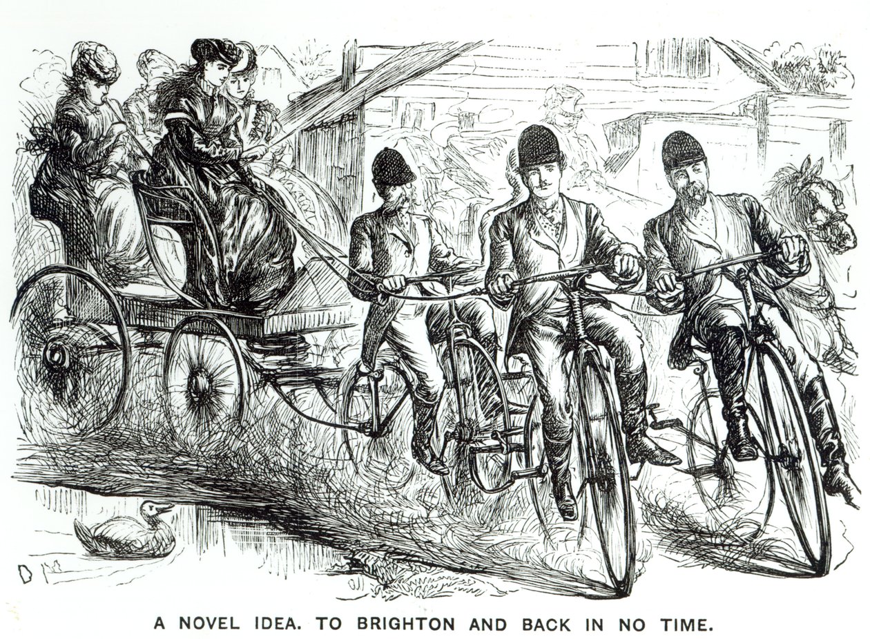 Une nouvelle façon de voyager à Brighton, 1864 - English School
