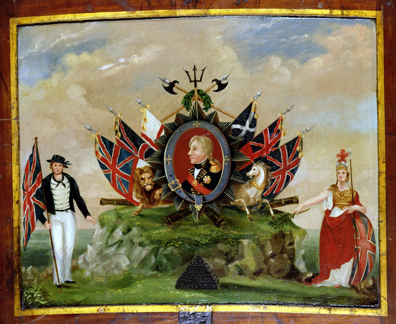 Hommage à Nelson (1758-1805) vers 1820 - English School
