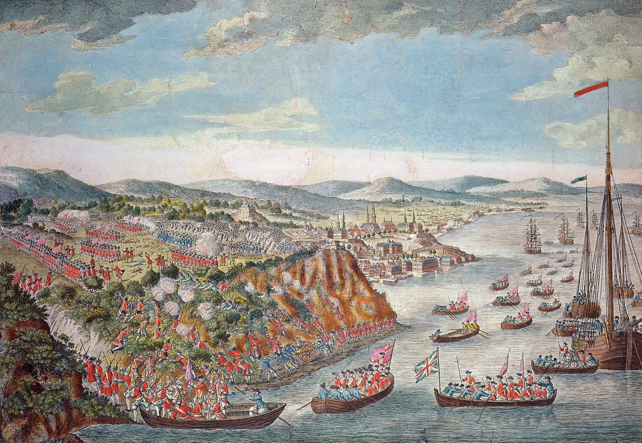 Vue de la Prise de Québec, 13 septembre 1759 - English School