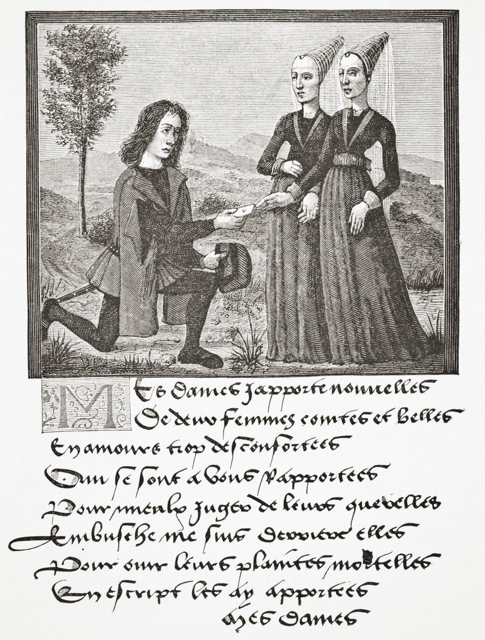 Alain Chartier (à genoux), 1878 - English School