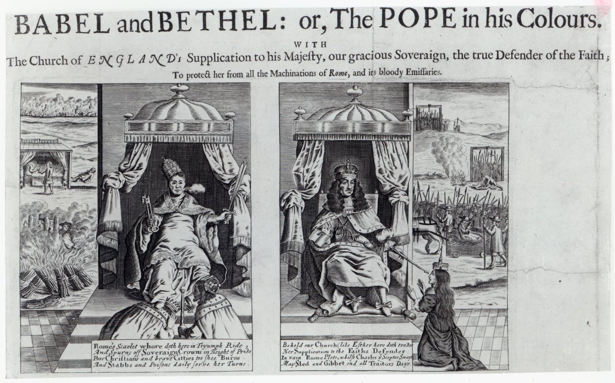 Babel et Bethel : ou, le Pape dans ses couleurs, 1679 - English School