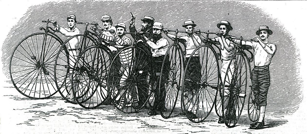 Course de vélos de Bath à Londres - Le Départ, illustration de 