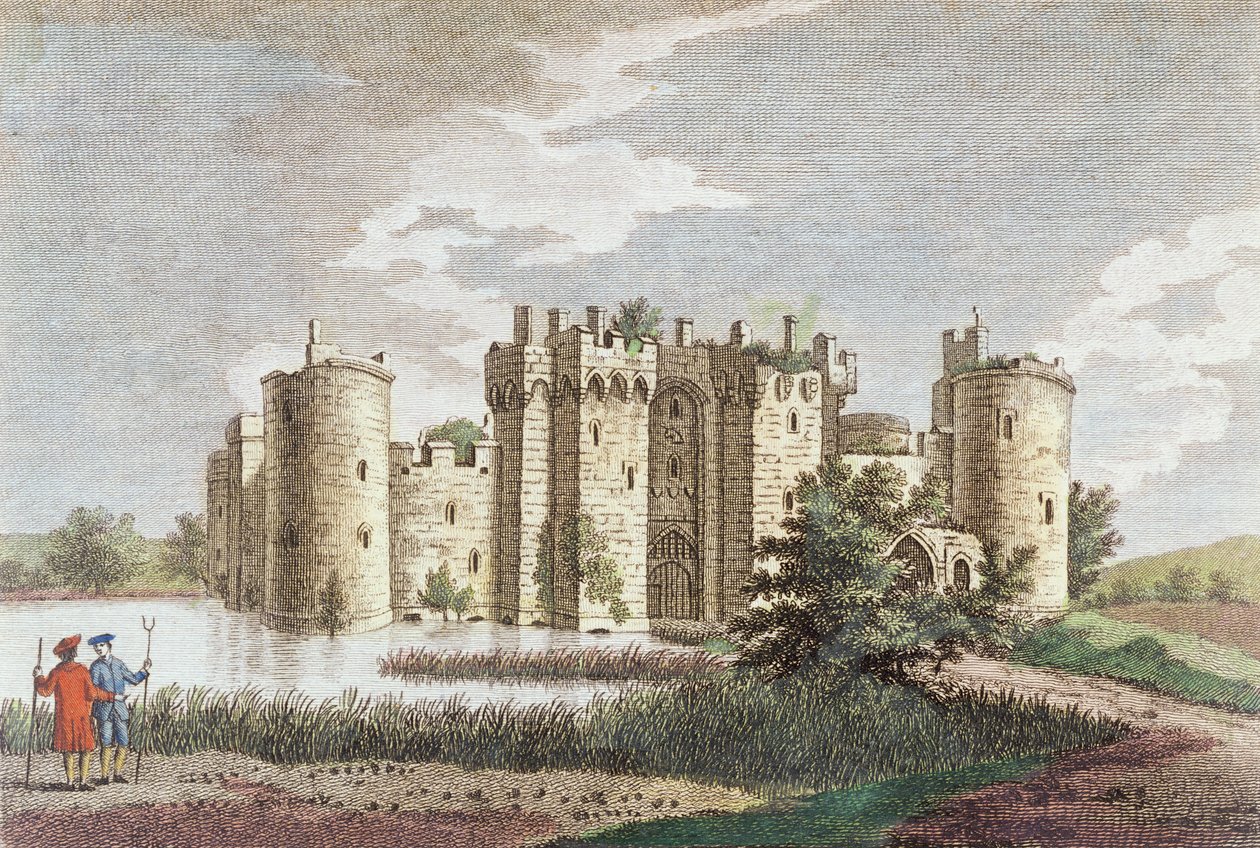 Château de Bodiam, Sussex, 7 janvier 1778 - English School