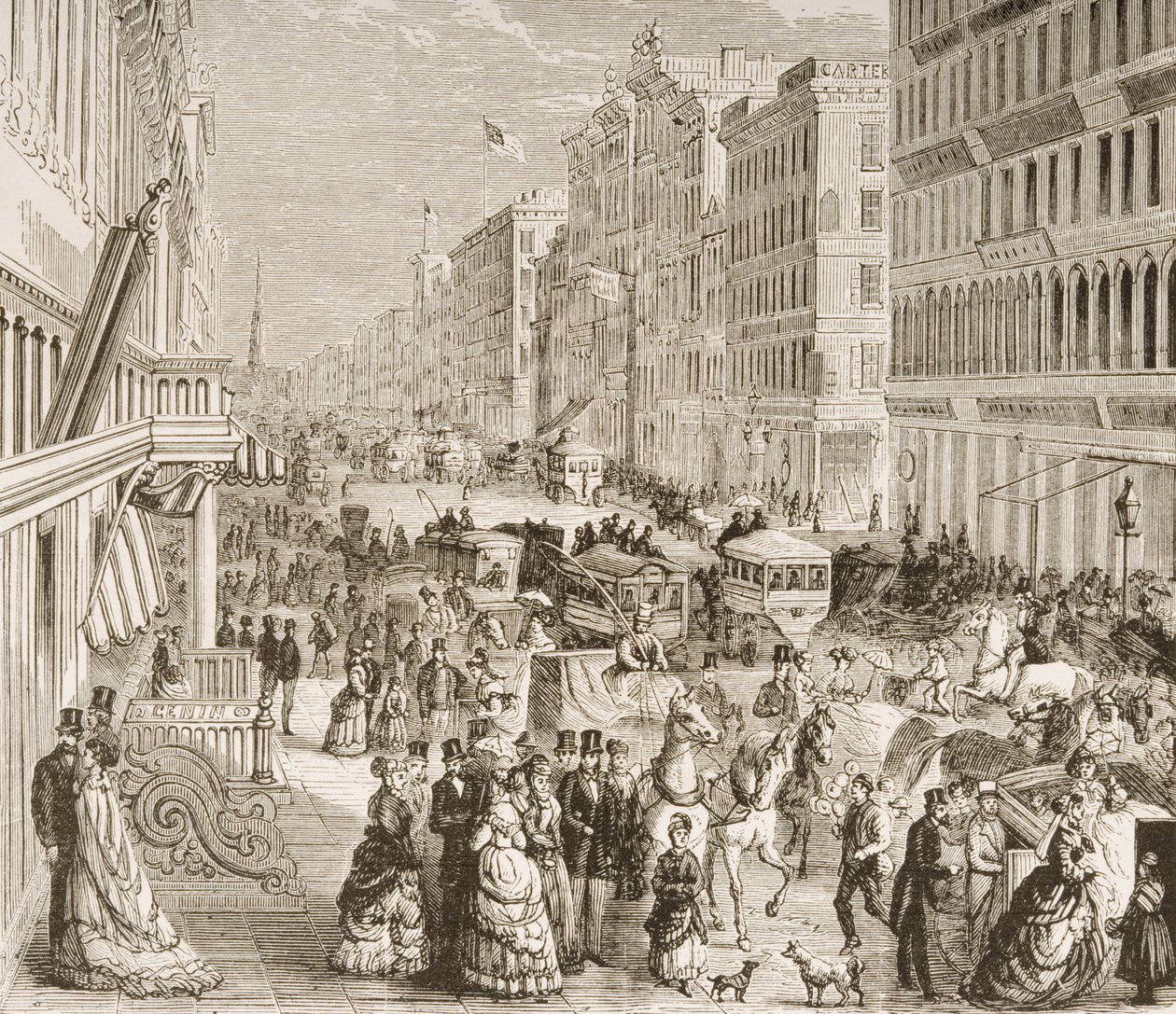 Broadway, New York City, c.1870, de 