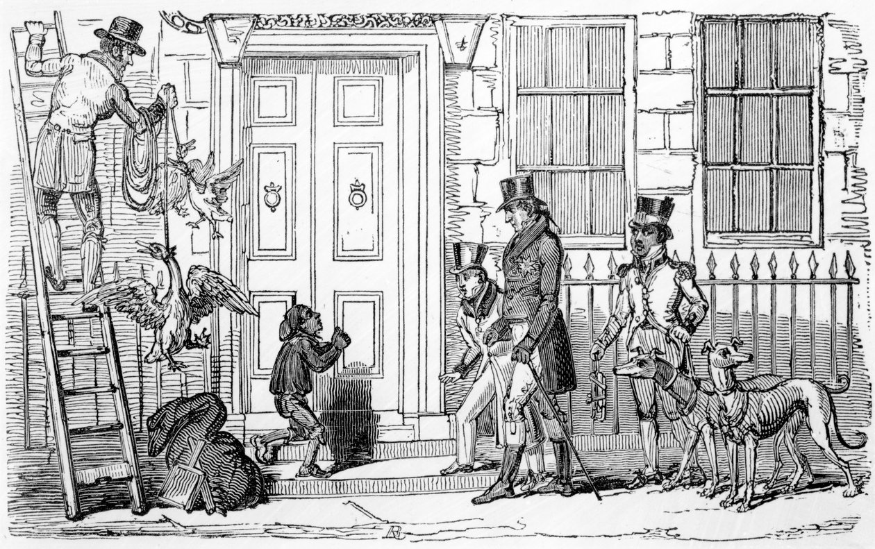 Ramoneur avec des oies, illustration de 